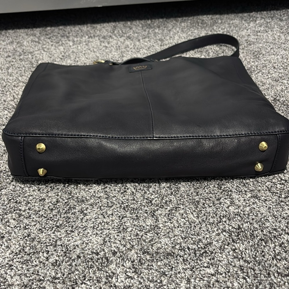 Leather Have Some Fun Today Navy Josie Tote Bag - Picture 9 of 17